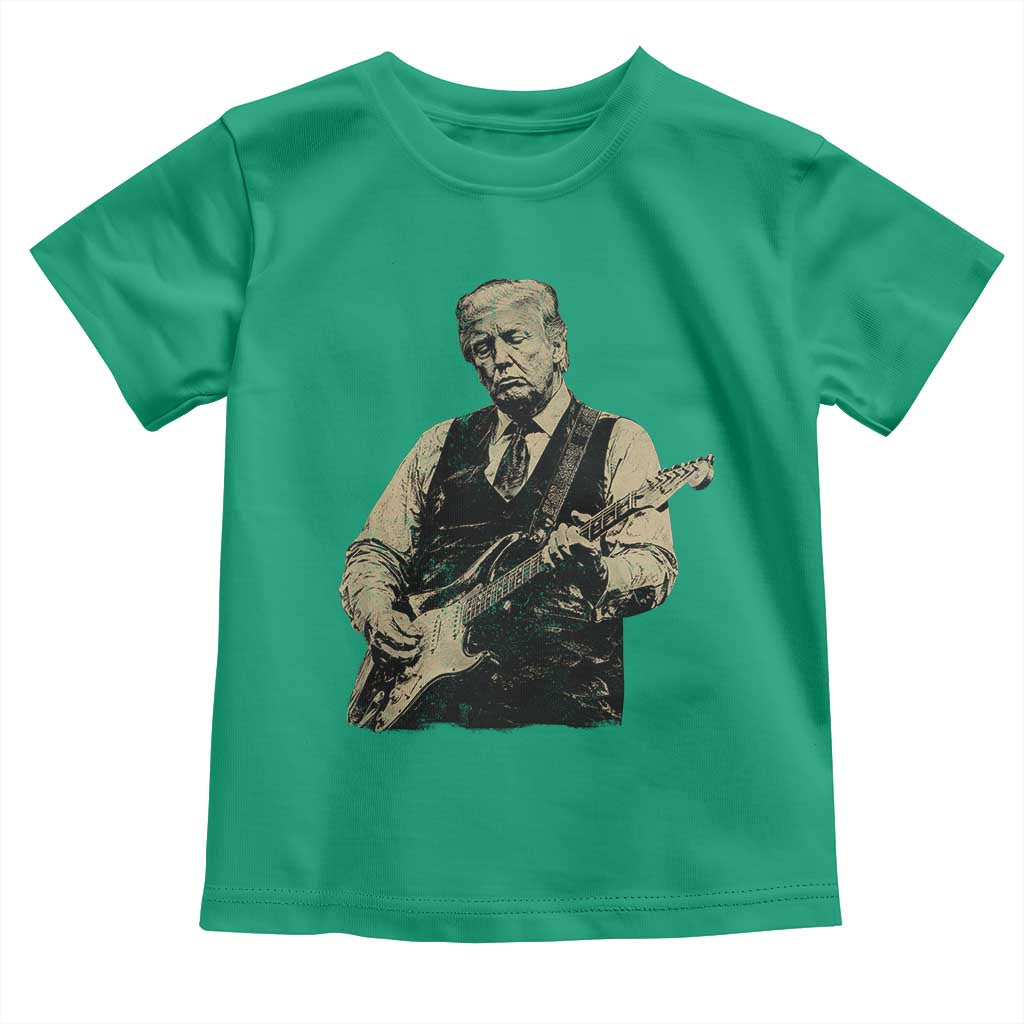 US Nation's Leader Playing Electic Rock Guitar Retro Vintage Toddler T Shirt