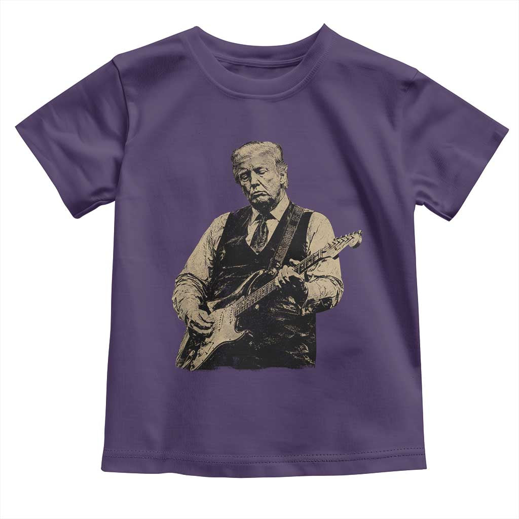 US Nation's Leader Playing Electic Rock Guitar Retro Vintage Toddler T Shirt