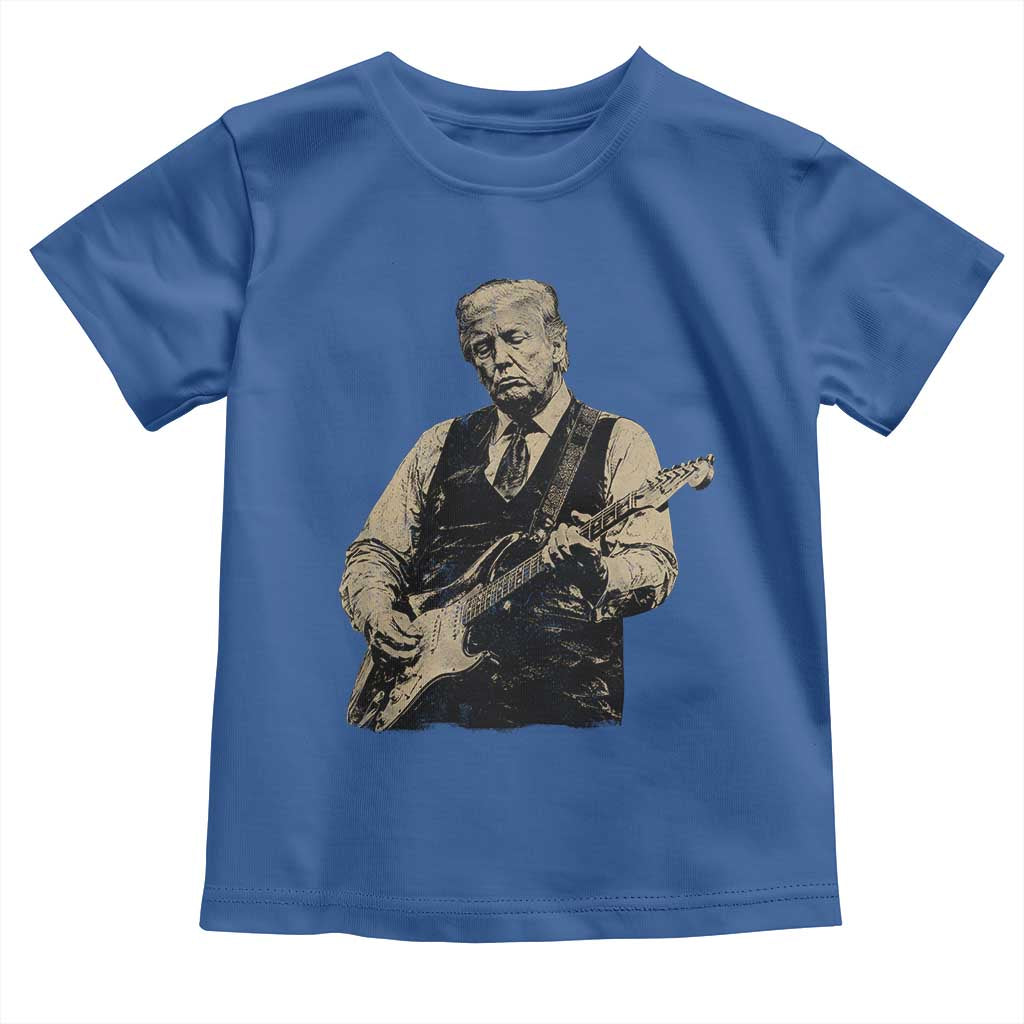 US Nation's Leader Playing Electic Rock Guitar Retro Vintage Toddler T Shirt