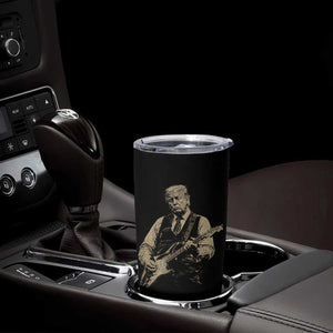 US Nation's Leader Playing Electic Rock Guitar Retro Vintage Tumbler Cup