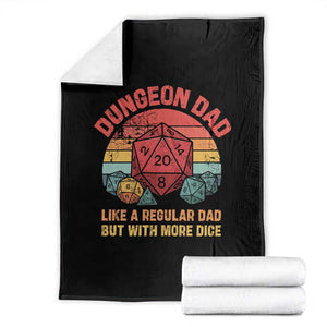 Dungeon Dad Like A Regular Dad But With More Dice Throw Blanket RPG Father Gamer