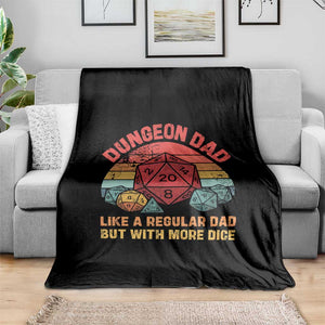 Dungeon Dad Like A Regular Dad But With More Dice Throw Blanket RPG Father Gamer