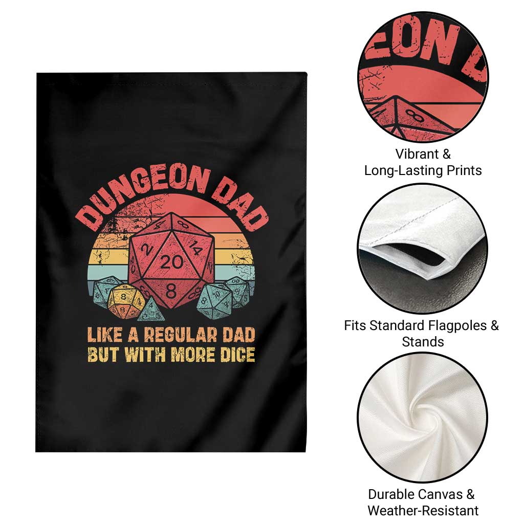Dungeon Dad Like A Regular Dad But With More Dice Garden Flag RPG Father Gamer TS11 Print Your Wear