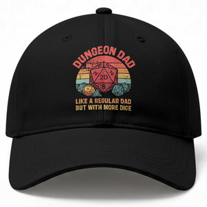 Dungeon Dad Like A Regular Dad But With More Dice Baseball Cap RPG Father Gamer TS11 Print Your Wear