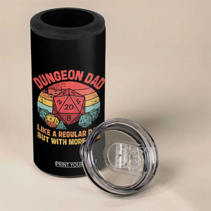 Dungeon Dad Like A Regular Dad But With More Dice 4 in 1 Can Cooler Tumbler RPG Father Gamer TS11 Print Your Wear