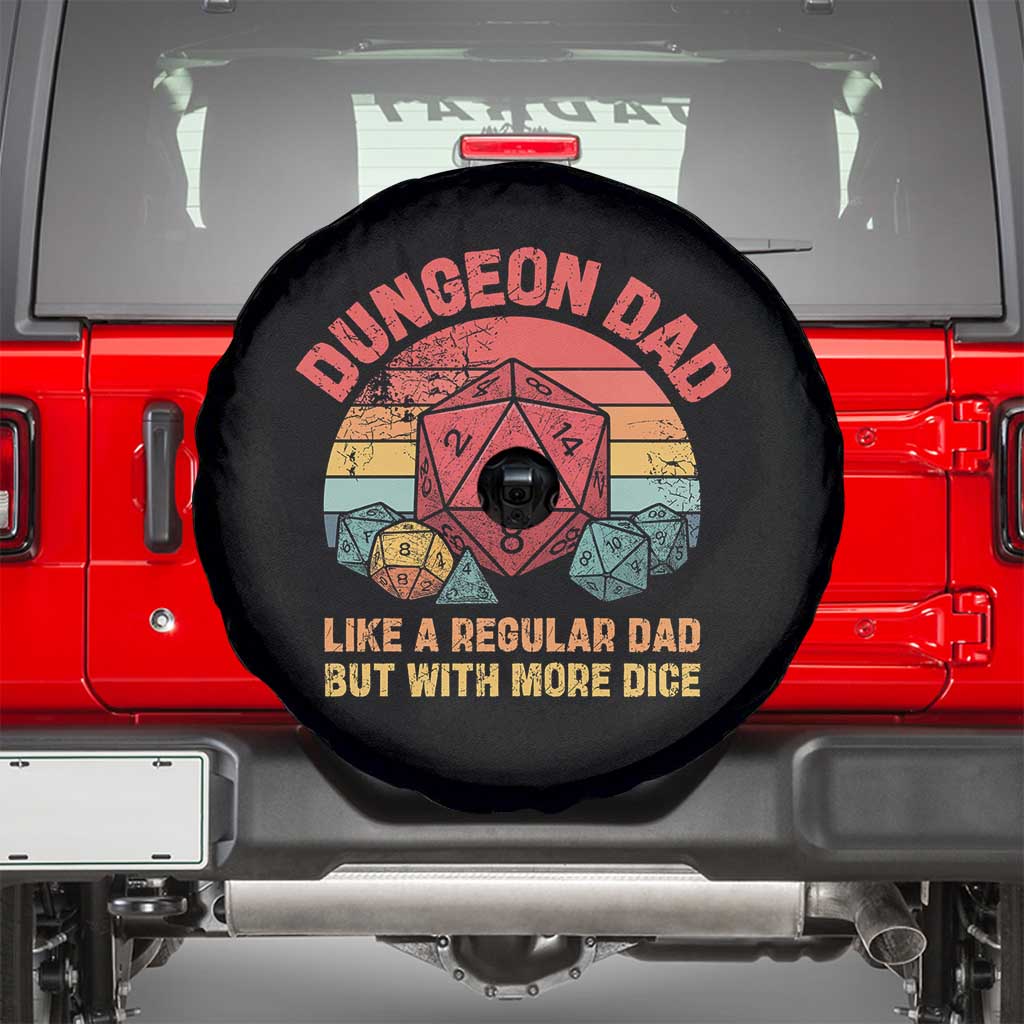 Dungeon Dad Like A Regular Dad But With More Dice Spare Tire Cover RPG Father Gamer TS11 Black Print Your Wear