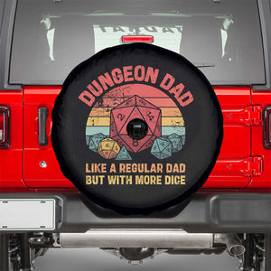 Dungeon Dad Like A Regular Dad But With More Dice Spare Tire Cover RPG Father Gamer TS11 Black Print Your Wear