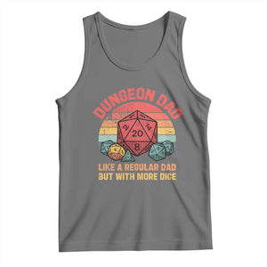 Dungeon Dad Like A Regular Dad But With More Dice Tank Top RPG Father Gamer TS11 Black Heather Print Your Wear