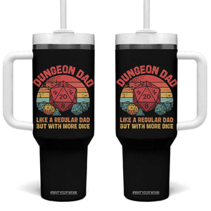 Dungeon Dad Like A Regular Dad But With More Dice Tumbler With Handle RPG Father Gamer TS11 One Size: 40 oz Black Print Your Wear