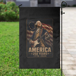 George Washington Playing Guitar USA 250th Anniversary Vintage 4th of July Garden Flag