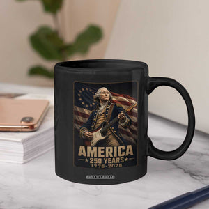George Washington Playing Guitar USA 250th Anniversary Vintage 4th of July Coffee Mug