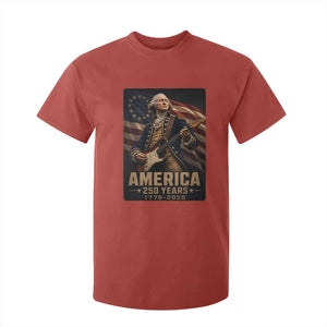 George Washington Playing Guitar USA 250th Anniversary Vintage 4th of July T Shirt For Kid