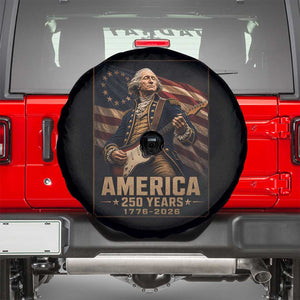 George Washington Playing Guitar USA 250th Anniversary Vintage 4th of July Spare Tire Cover
