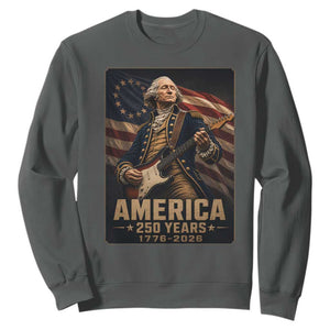 George Washington Playing Guitar USA 250th Anniversary Vintage 4th of July Sweatshirt