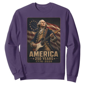 George Washington Playing Guitar USA 250th Anniversary Vintage 4th of July Sweatshirt