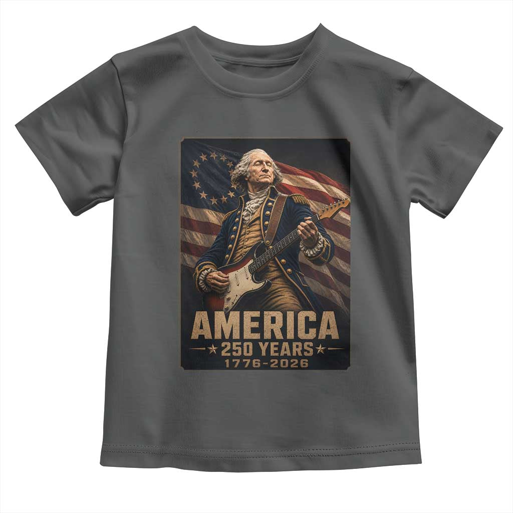 George Washington Playing Guitar USA 250th Anniversary Vintage 4th of July Toddler T Shirt