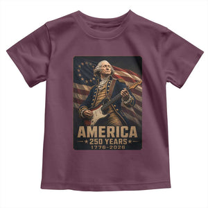 George Washington Playing Guitar USA 250th Anniversary Vintage 4th of July Toddler T Shirt