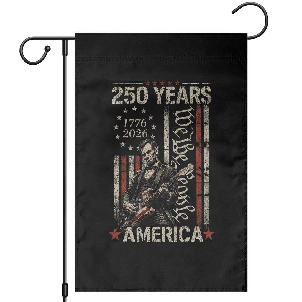 Abraham Lincoln Playing Guitar 4th July 250 Years America Garden Flag TS11 Black Print Your Wear