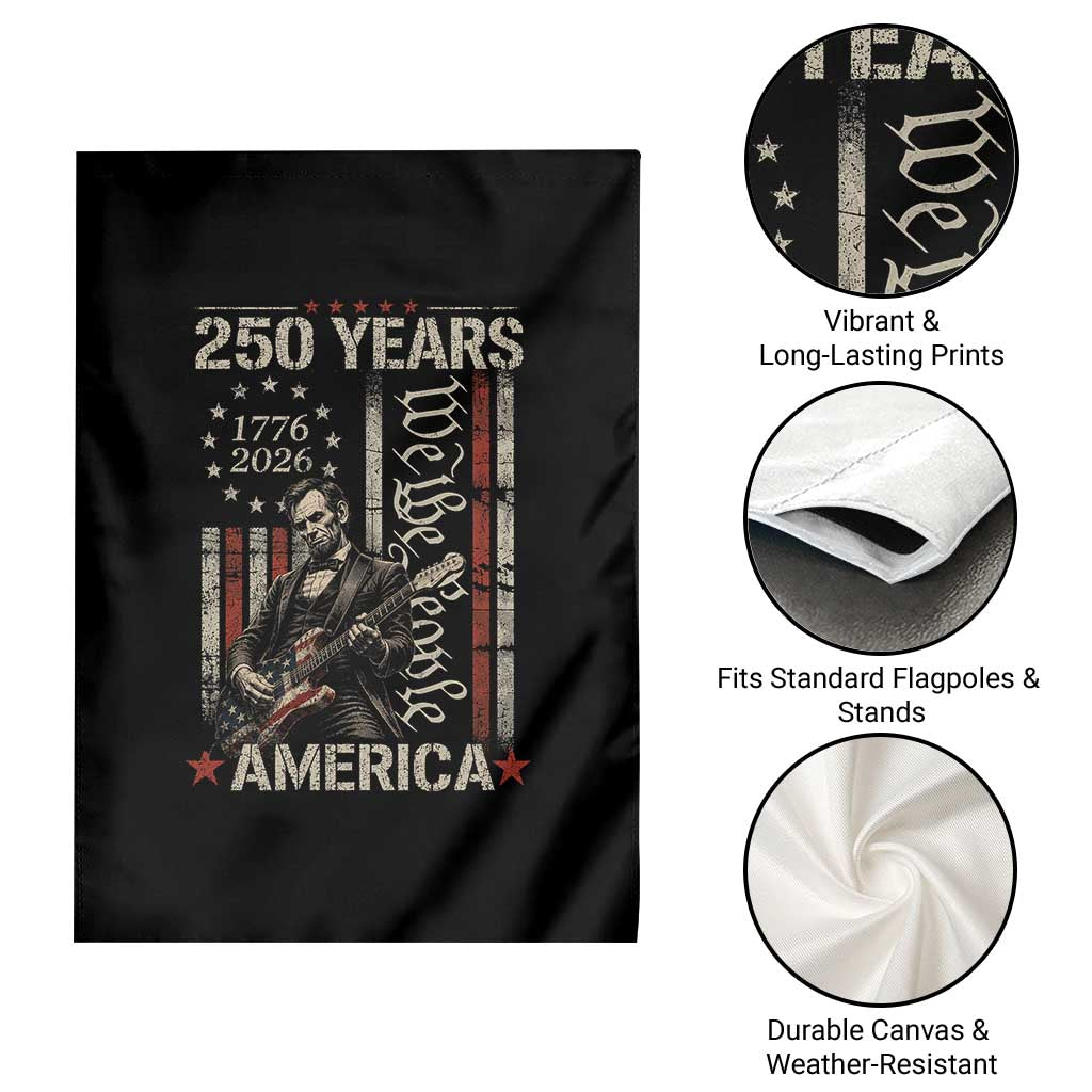 Abraham Lincoln Playing Guitar 4th July 250 Years America Garden Flag TS11 Print Your Wear