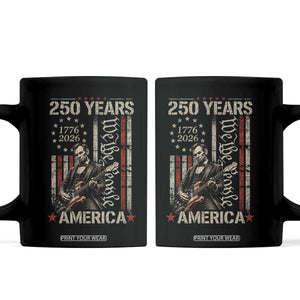 Abraham Lincoln Playing Guitar 4th July 250 Years America Coffee Mug TS11 Black Print Your Wear