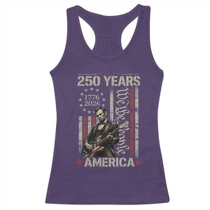 Abraham Lincoln Playing Guitar 4th July 250 Years America Racerback Tank Top TS11 Purple Print Your Wear