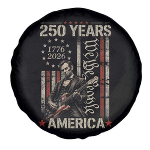 Abraham Lincoln Playing Guitar 4th July 250 Years America Spare Tire Cover TS11 Print Your Wear