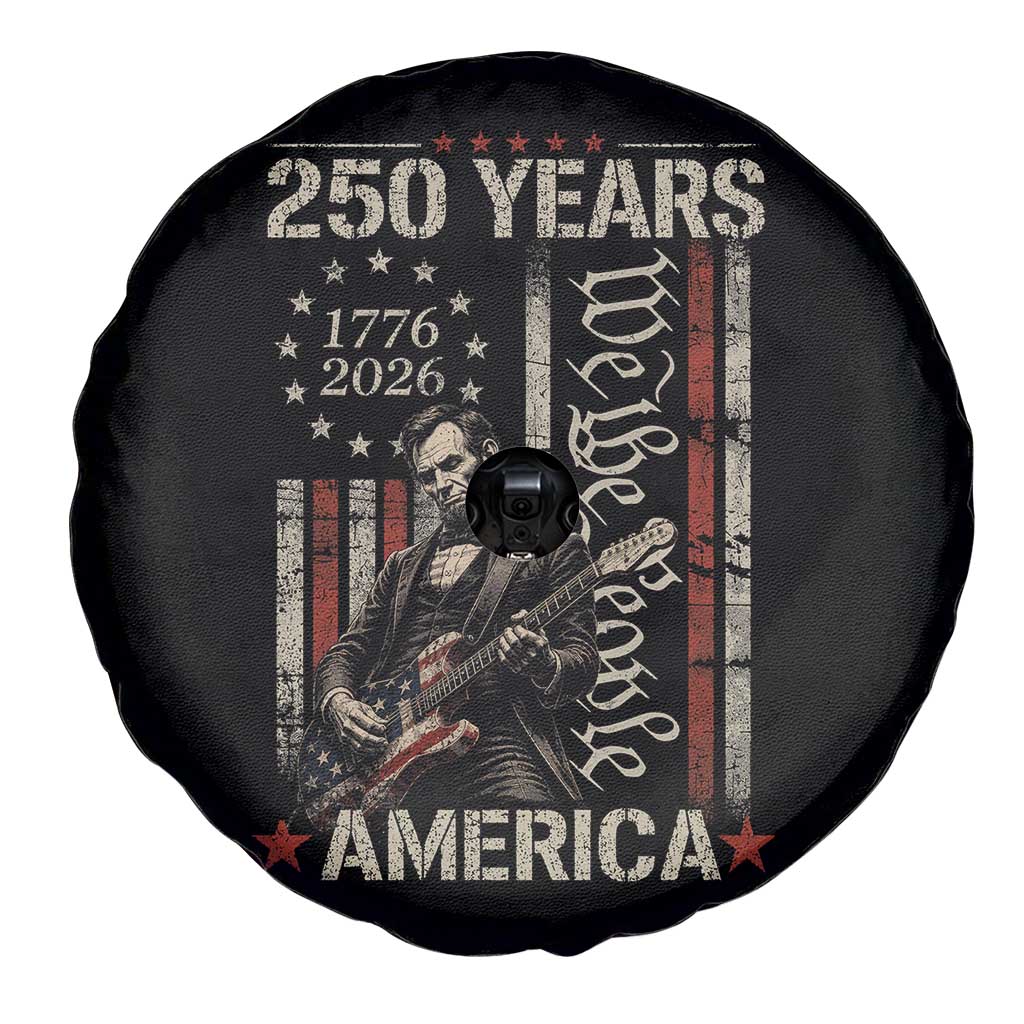 Abraham Lincoln Playing Guitar 4th July 250 Years America Spare Tire Cover TS11 Print Your Wear