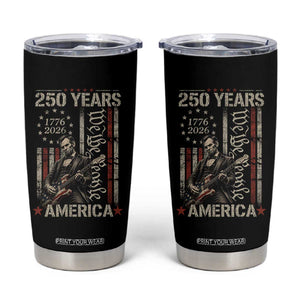 Abraham Lincoln Playing Guitar 4th July 250 Years America Tumbler Cup TS11 Black Print Your Wear