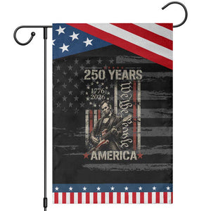 Abraham Lincoln Playing Guitar 4th July 250 Years America Patriotic Garden Flag TS11 Distressed Black Blue Print Your Wear