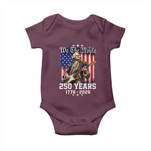 George Washington Playing Guitar 250th Anniversary USA Baby Onesie We The People 250 Years 1776 2026
