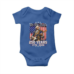 George Washington Playing Guitar 250th Anniversary USA Baby Onesie We The People 250 Years 1776 2026