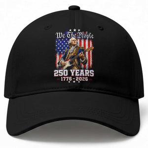 George Washington Playing Guitar 250th Anniversary USA Baseball Cap We The People 250 Years 1776 2026