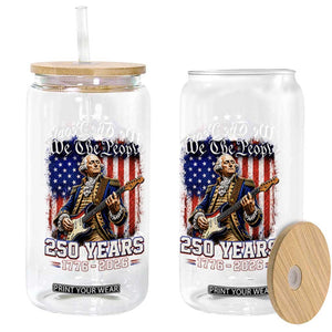 George Washington Playing Guitar 250th Anniversary USA Glass Can We The People 250 Years 1776 2026