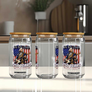 George Washington Playing Guitar 250th Anniversary USA Glass Can We The People 250 Years 1776 2026