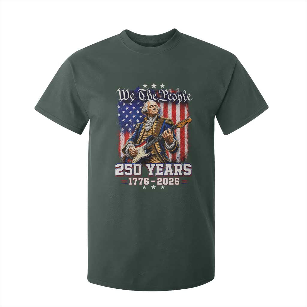 George Washington Playing Guitar 250th Anniversary USA T Shirt For Kid We The People 250 Years 1776 2026