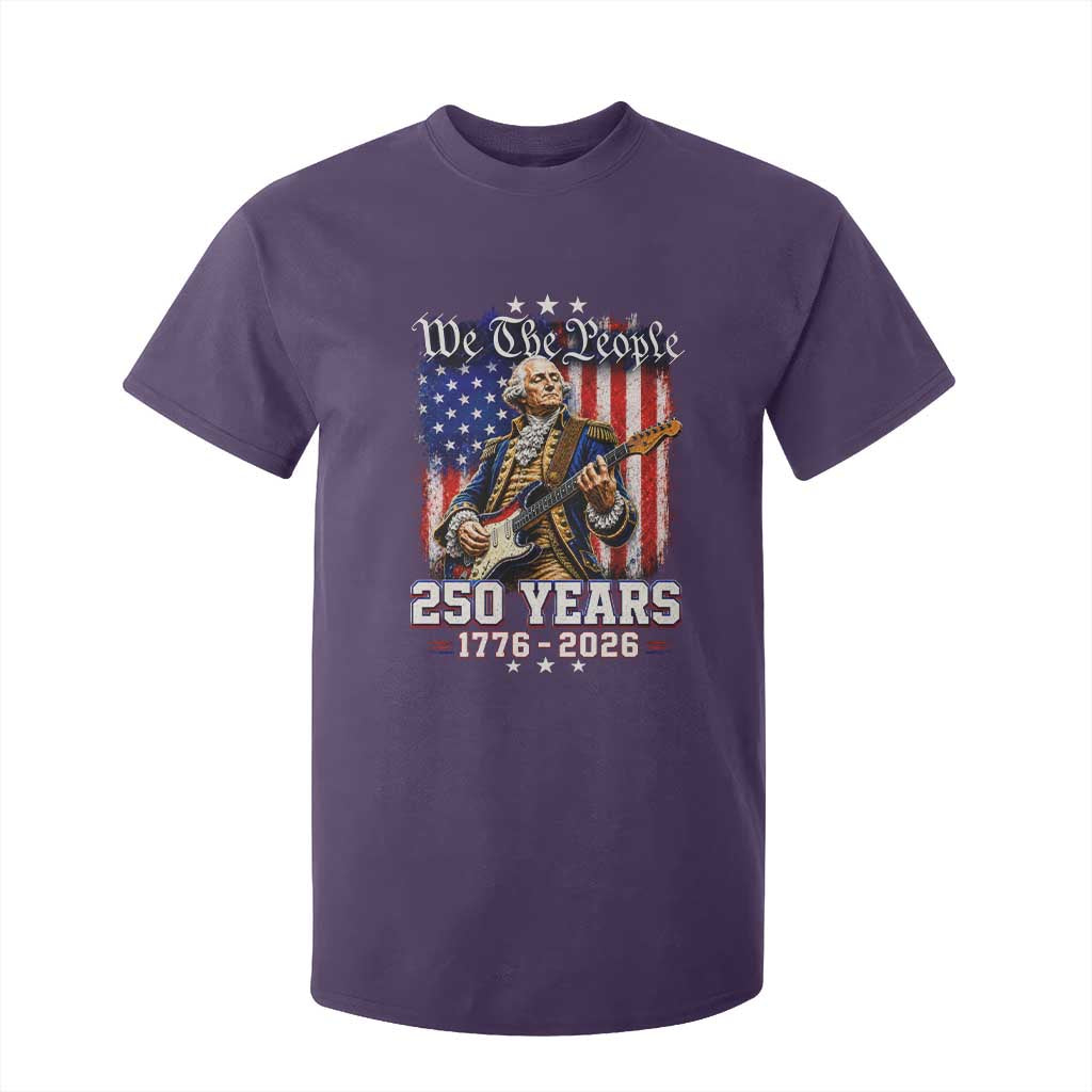 George Washington Playing Guitar 250th Anniversary USA T Shirt For Kid We The People 250 Years 1776 2026