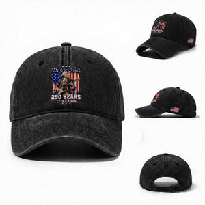 George Washington Playing Guitar 250th Anniversary USA Washed Cotton Baseball Cap We The People 250 Years 1776 2026
