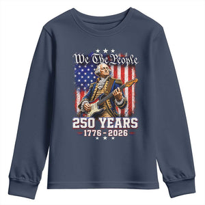 George Washington Playing Guitar 250th Anniversary USA Youth Sweatshirt We The People 250 Years 1776 2026