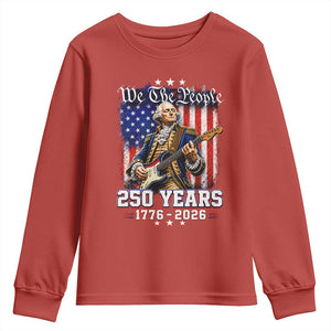 George Washington Playing Guitar 250th Anniversary USA Youth Sweatshirt We The People 250 Years 1776 2026