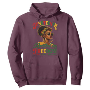 Juneteenth Rooted In Freedom Since 1865 Hoodie Black Women African American TS11 Maroon Print Your Wear