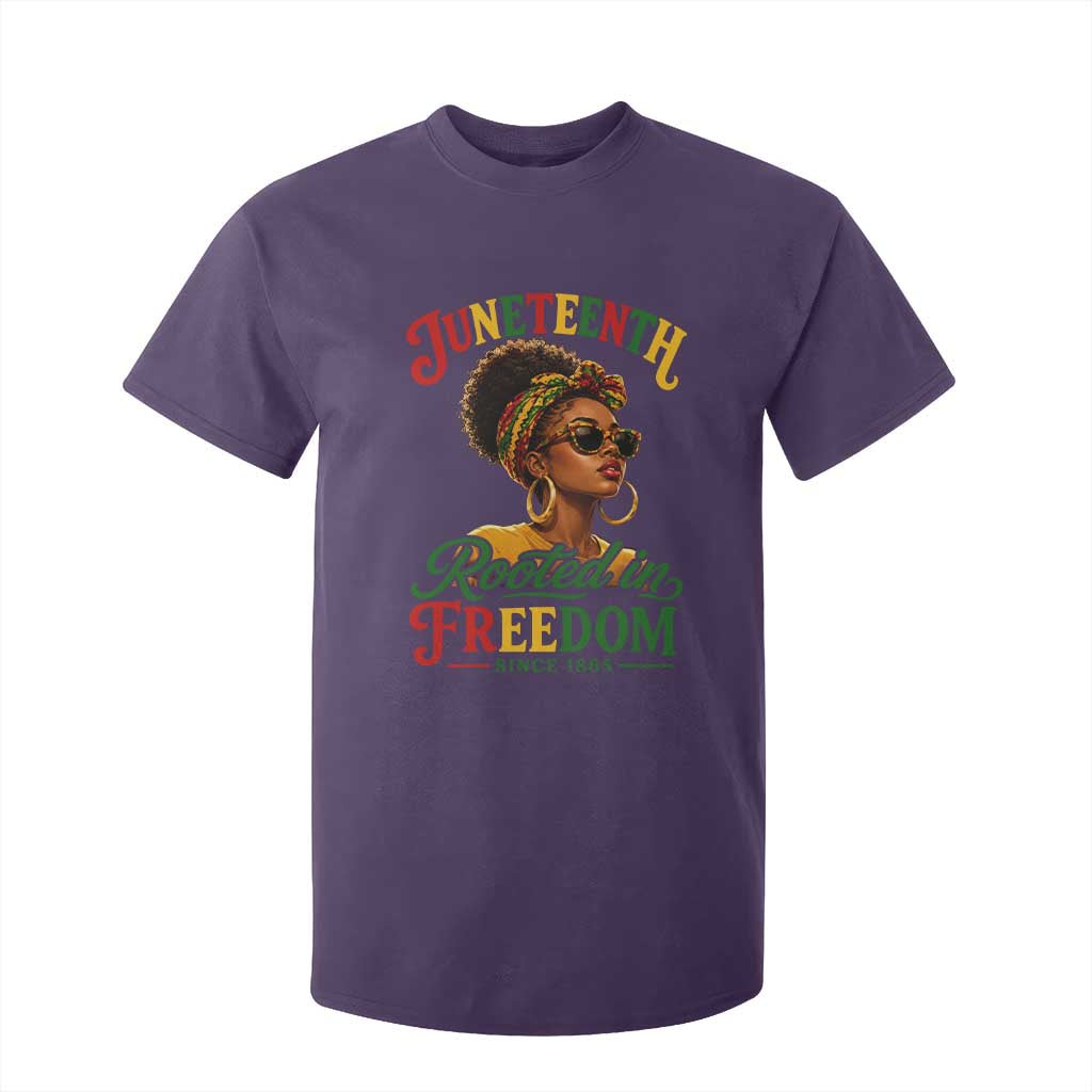 Juneteenth Rooted In Freedom Since 1865 T Shirt For Kid Black Women African American TS11 Purple Print Your Wear