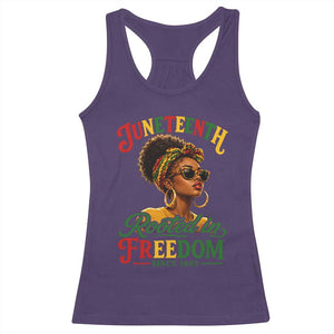 Juneteenth Rooted In Freedom Since 1865 Racerback Tank Top Black Women African American TS11 Purple Print Your Wear