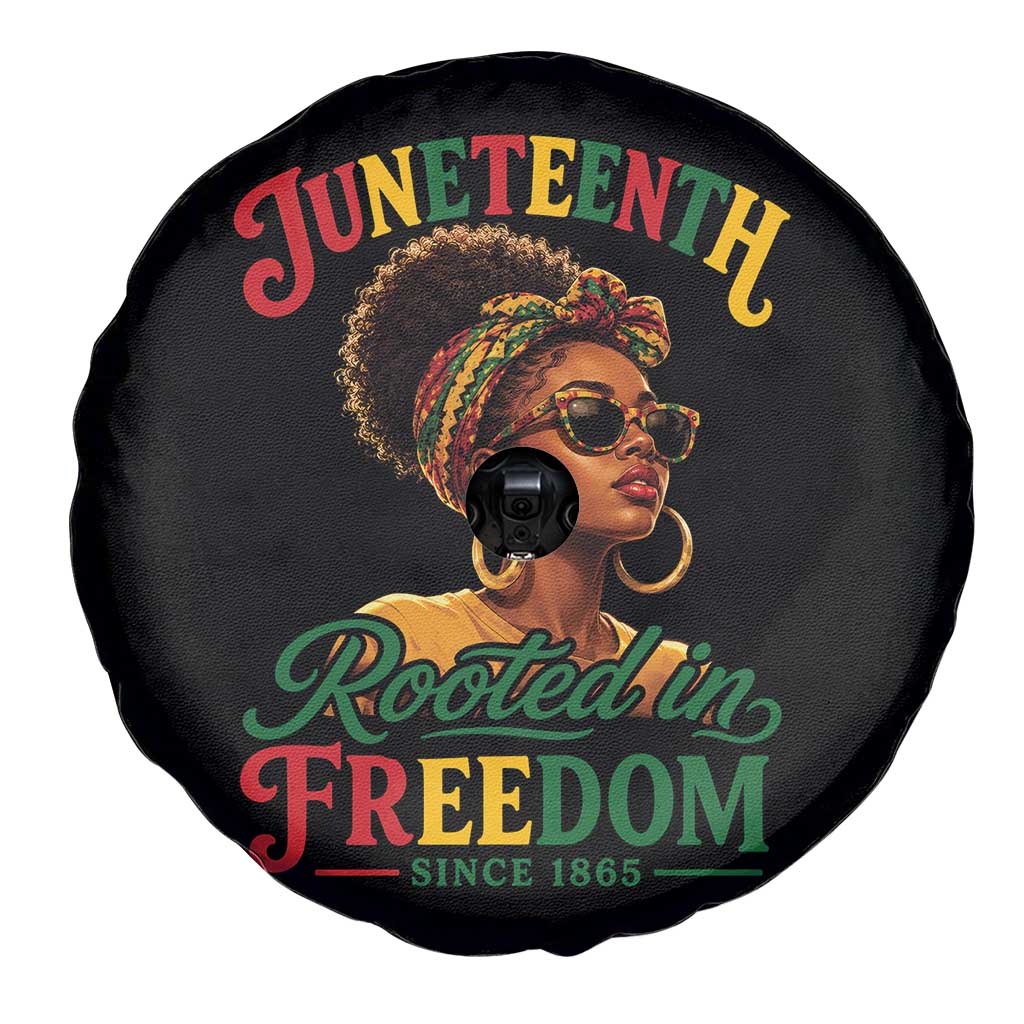 Juneteenth Rooted In Freedom Since 1865 Spare Tire Cover Black Women African American TS11 Print Your Wear