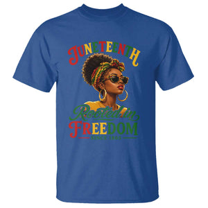Juneteenth Rooted In Freedom Since 1865 T Shirt Black Women African American TS11 Royal Blue Print Your Wear