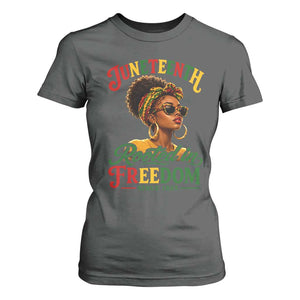 Juneteenth Rooted In Freedom Since 1865 T Shirt For Women Black Women African American TS11 Dark Heather Print Your Wear