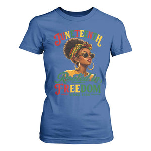 Juneteenth Rooted In Freedom Since 1865 T Shirt For Women Black Women African American TS11 Royal Blue Print Your Wear