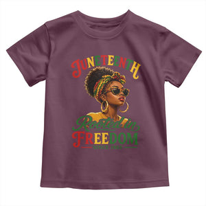 Juneteenth Rooted In Freedom Since 1865 Toddler T Shirt Black Women African American TS11 Maroon Print Your Wear