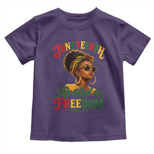 Juneteenth Rooted In Freedom Since 1865 Toddler T Shirt Black Women African American TS11 Purple Print Your Wear