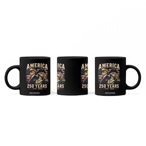 250th Anniversary USA George Washington and US Nations Leader Coffee Mug America 250 Years 1776 2026