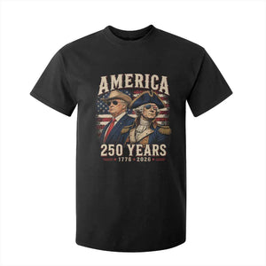 250th Anniversary USA George Washington and US Nations Leader T Shirt For Kid America 250 Years 1776 2026